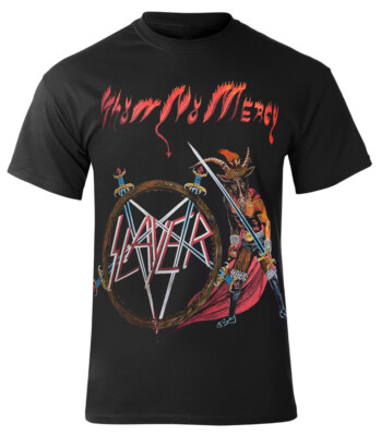 SLAYER - SHOW NO MERCY - T-shirt / Sarcofago Vulcano Holocausto