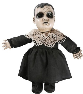 HAUNTED HOUSE HORROR LITTLE PRECIOUS TALKING DOLL PROP DECORATION MR122720