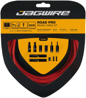 Jagwire Pro Brake Cable Kit Road SRAM/© Reinforced Housing, Red