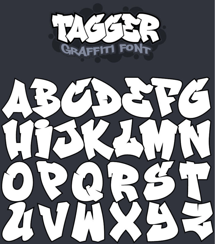 Vector Graffiti Font - Tagger