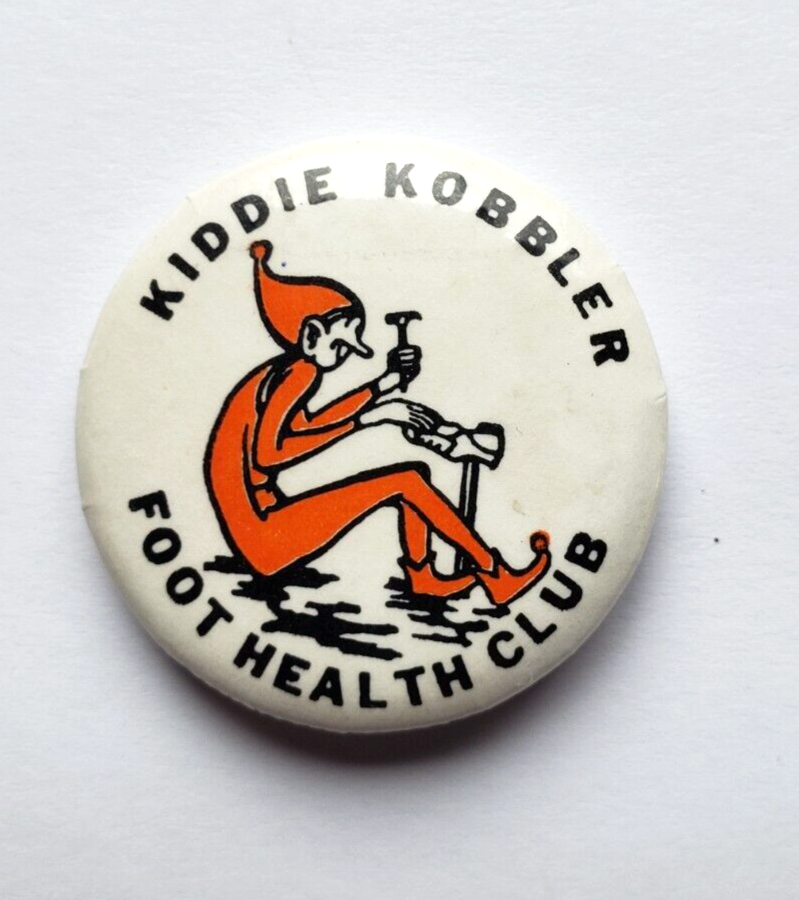 Kiddie Kobbler Foot Health Club Pinback Button Pin