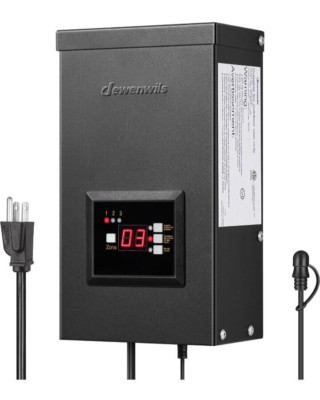 DEWENWILS 200W Low Voltage Transformer with 3 Independent Control Outputs, 120V