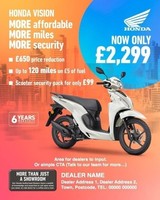 Honda Vision by Craigs Honda, Shipley, West Yorkshire