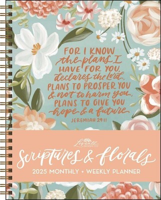 Andrews McMeel Scriptures and Florals 12-Month 2025 Monthly/Weekly Planner w