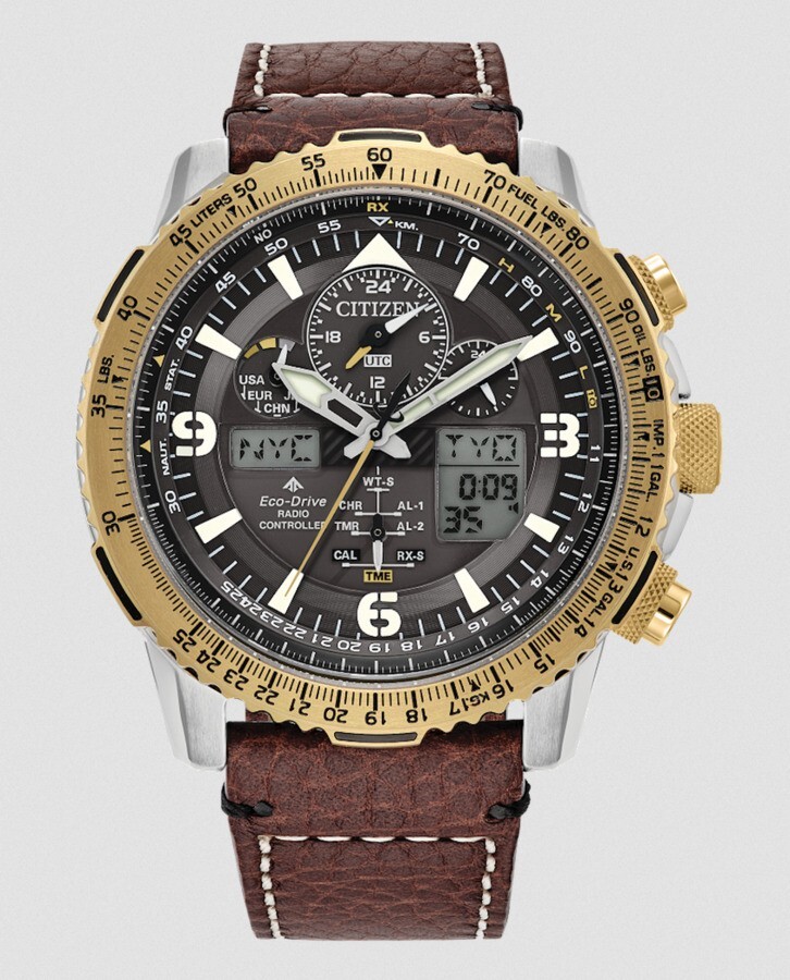 Pre-owned Citizen Promaster World Time Gray Dial Sapphire Watch Men's Watch Jy8084-09h