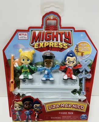 MIGHTY EXPRESS Figures (LIZA MAX NICO) Netflix 3 FIGURE PACK - New