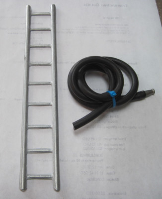 Restoration package for Tonka fire Jeep   9 rung  ladder,  20 '' hose and nozzle