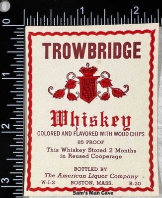 Trowbridge Whiskey Label - MASSACHUSETTS