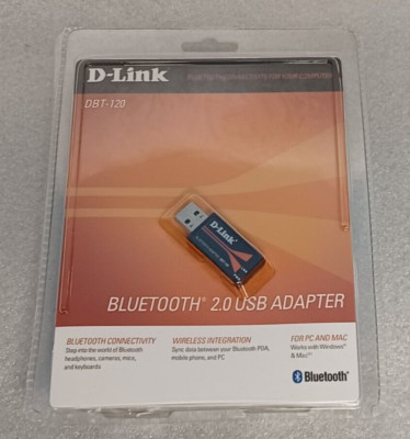 D-link DBT-120 Bluetooth 2.0 USB Adapter For PC and MAC Brand New / Free Ship