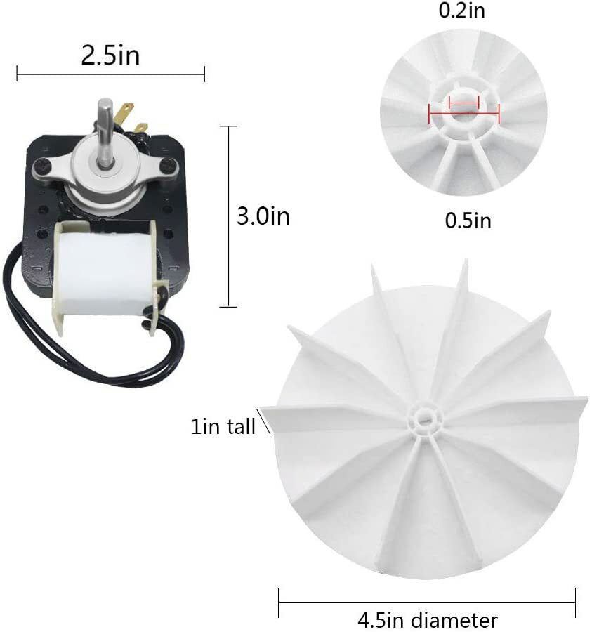 SM550 Universal Bathroom Vent Fan Ventilator Motor, Replaces Electric Motor Kit
