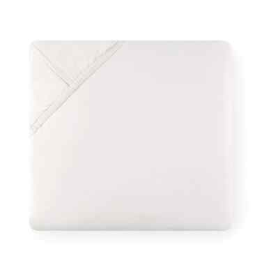 Sferra Grande Hotel Ivory Full Fitted Sheet Solid 100% Cotton Percale Italy NEW
