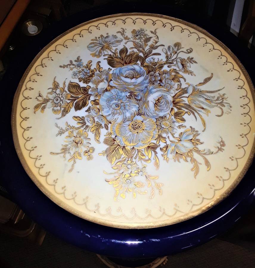 Set of 2 Vintage Dresden Large Pedestals