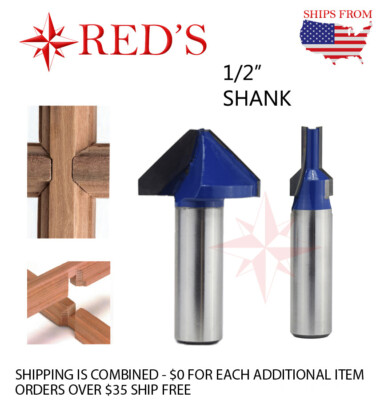 Tideway Carbide Pro WL1468 2 PC WINDOW GRILL CUTTER set 1/2'' shank router bit