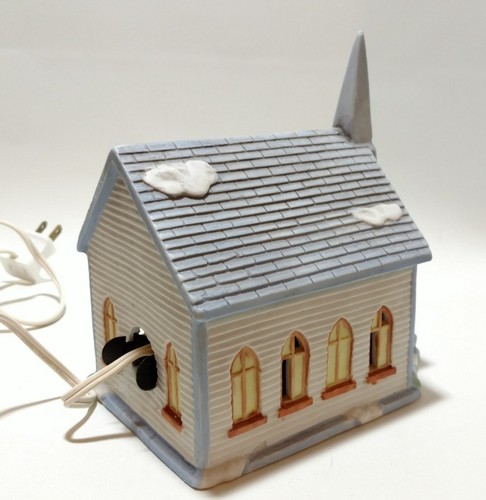 Americana Christmas Village Lighted Church