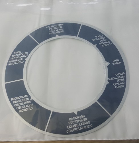 0810B シール5個 Sand Filter Multi Port Valve - Label Plate / Decal