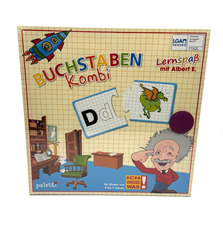 Paletti Buchstaben Kombi - Lernspiel mit Albert E. - 56 Karten - neu