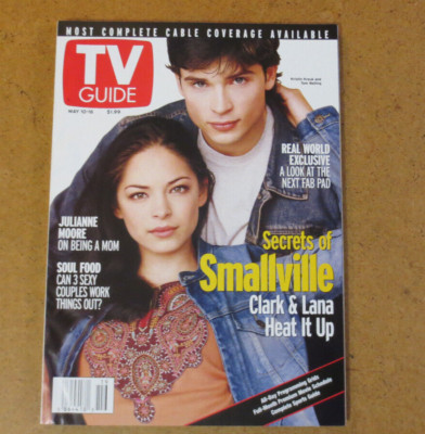 TV GUIDE Magazine Smallvllle Tom Welling Kristin Kruek - RARE oversized edition