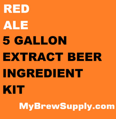 Red Ale Homebrew 5 Gallon Beer Extract Ingredient Kit - My Brew Supply