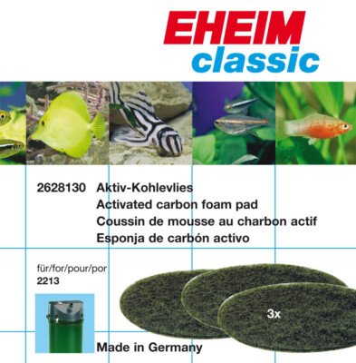 EHEIM 3pc CARBON FILTER PAD for 2213 CLASSIC