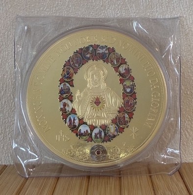 Civitas Vaticana Trinitas Prägung Medaille 100mm vergoldet PP