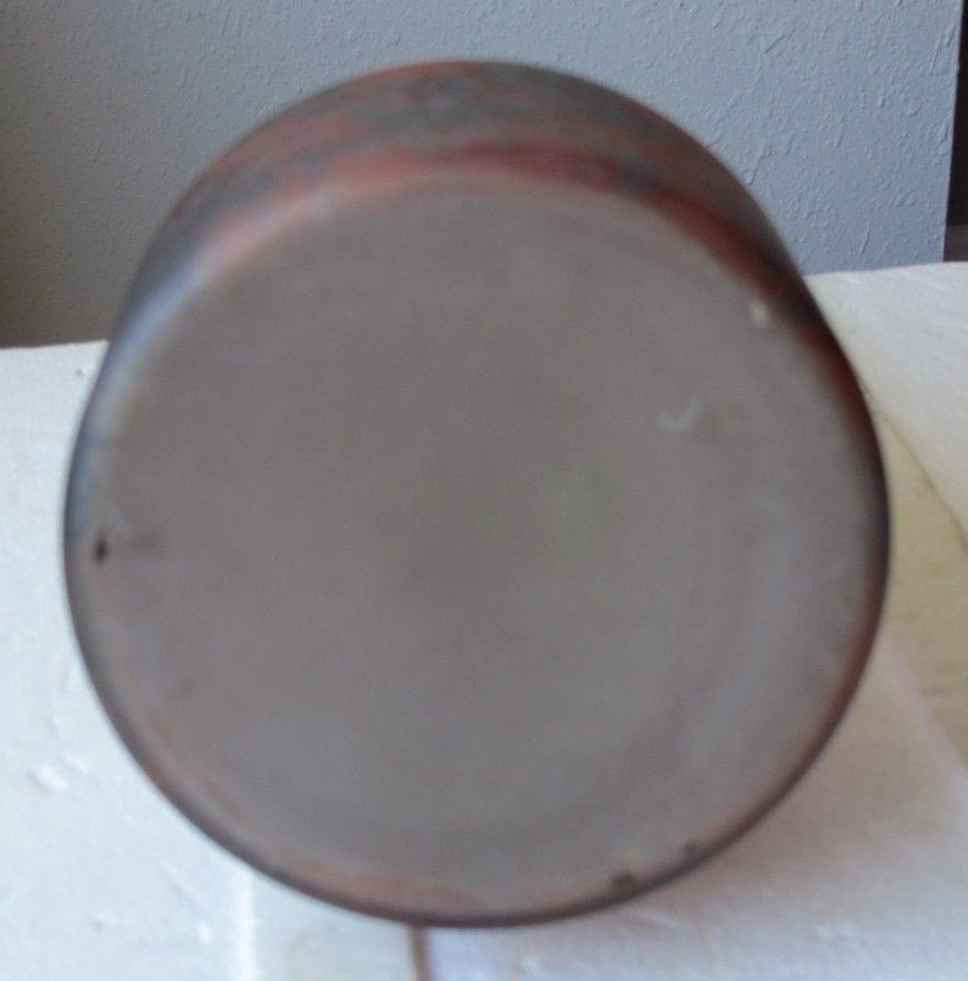 Antique Red Blue Decorative Art Glass Flower Vase 10.5