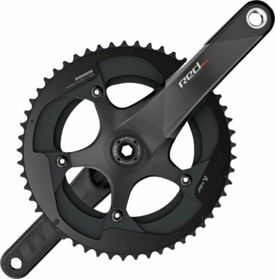 SRAM RED Crankset 172.5 mm, 11-Speed, 53/39t, 130 BCD, GXP, Double Carbon Road
