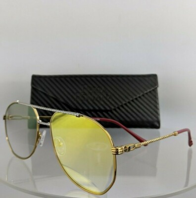 Pre-owned Porta Romana Brand Authentic  1232 Sunglasses Col. 100 1232 Vintage Gold In Gold Reflective Lenses