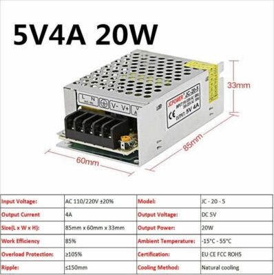 DC Regulated Switching Power Supply PSU 3V 5V 9V 12V 13.8V 15V 18V 24V 36V 48V