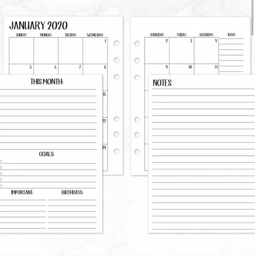 2020 Refill Calendar Fits Louis Vuitton Large Lv A In Business Industrial Office Office Supplies Calendars Planners Planners Organizers Ebay For Blanja
