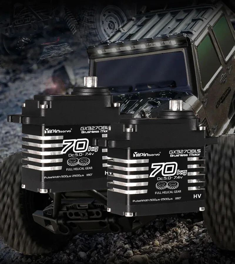 70KG 8.4V High Torque IP68 Brushless Servo Motors Gear For 1/8 1/10 Scale RC Car