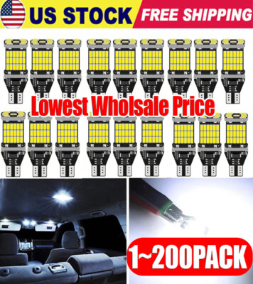 T15 921 912 LED Reverse Backup Light Bulbs W16W 916 6000K Super Bright White
