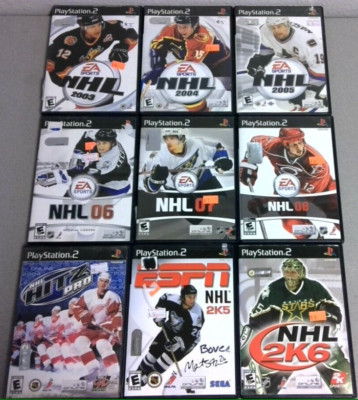 Sony PlayStation 2 PS2 Games With Cases x9 NHL Hockey EA Sports Hitz ESPN 2k6