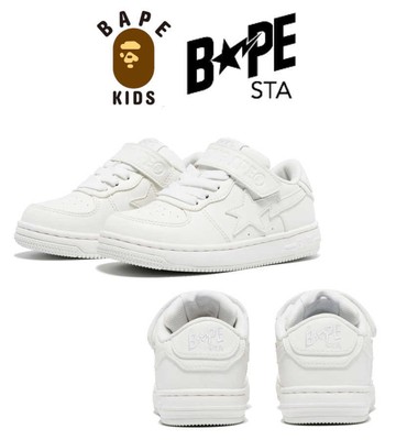 A BATHING APE Kids Low-Top Sneakers 2023 AW Model BAPE STA #1 White From Japan