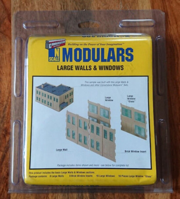 Cornerstone 933-3282 N Scale Modulars LARGE WALLS & WINDOWS NEW