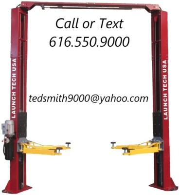 New Launch 9,000 LBS. Asymmetric 2 Post Auto Lift Car Hoist FREE Truck Adapters 
