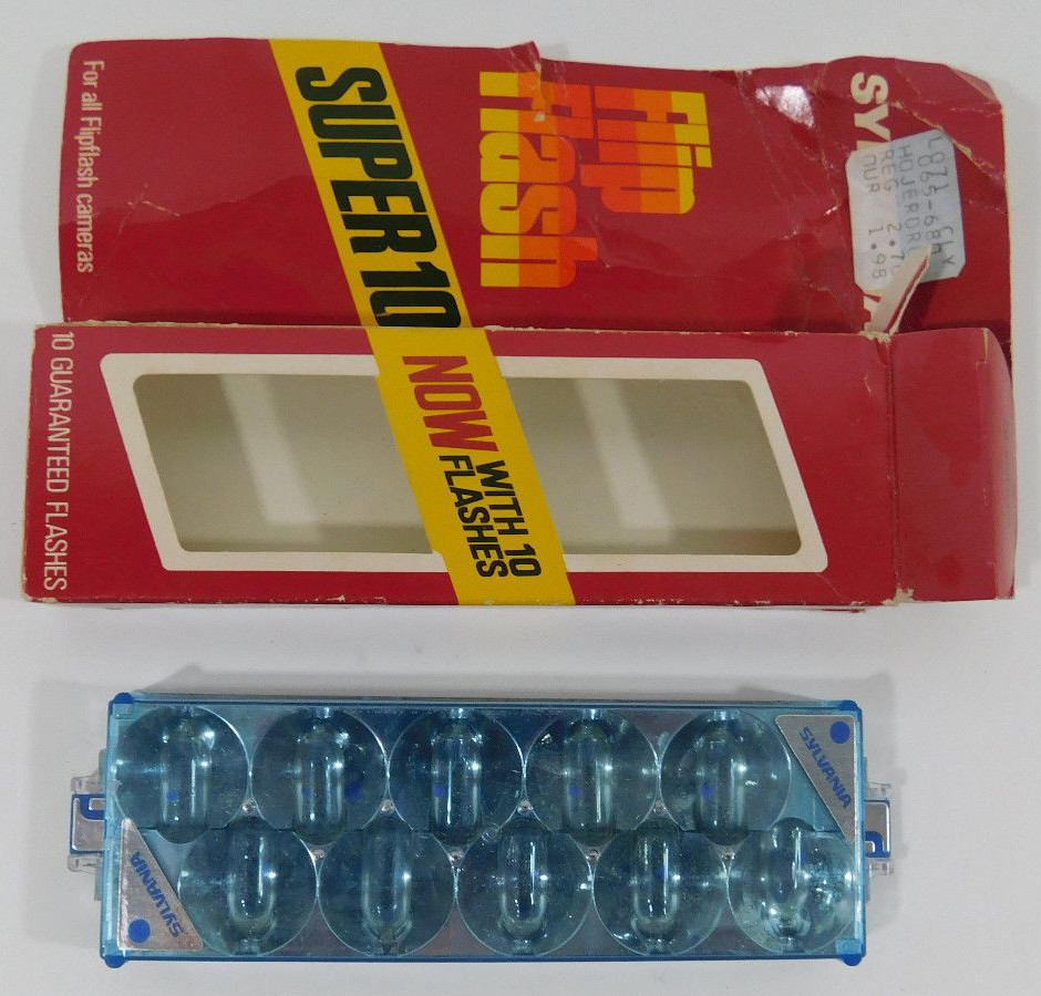 Vintage Flashbulbs Sylvania  Lot - Blue Dot Magic Cubes - Flashbar - Super 10