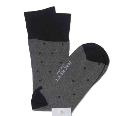 HACKETT LONDON Gray Black Polka Dot Men's