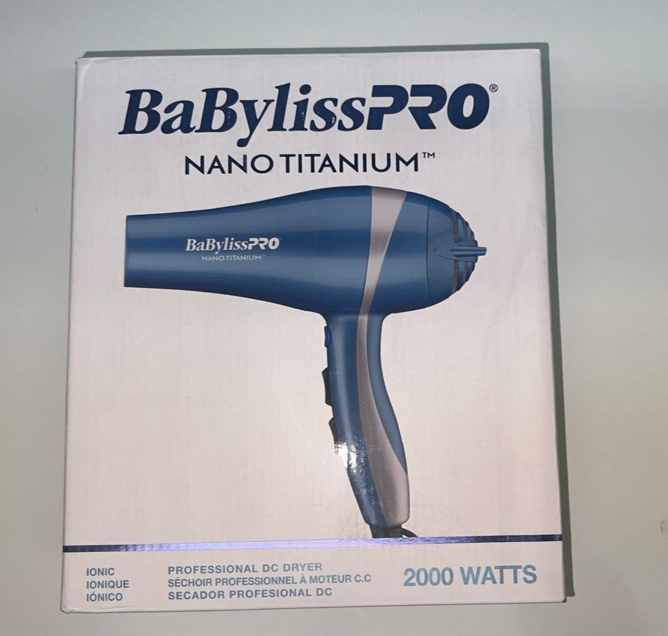 BaBylissPRO Hair Dryer, Nano Titanium 2000-Watt Blow Dryer, 