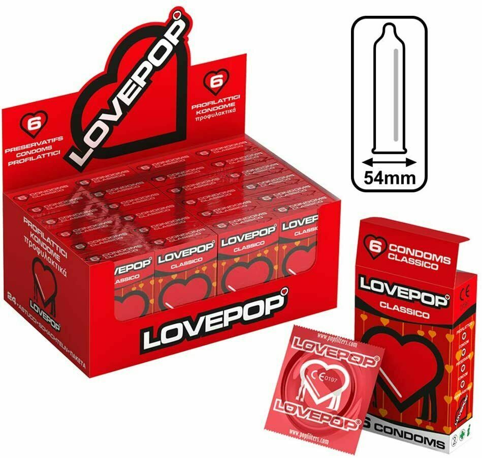 144 Preservativi Profilattici Classici Lovepop 24 Confezioni Con Espositore