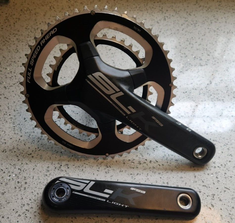 FSA SLK Light Carbon Crankset 52/36 165mm BB386 EVO 10/11 sp