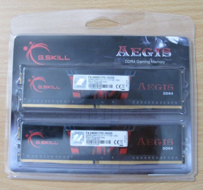 16GB G.Skill DDR4 Aegis 2400MHz PC4-19200 CL17 Dual Channel Memory Kit (2x8GB)