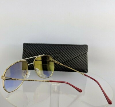 Pre-owned Porta Romana Brand Authentic  1232 Sunglasses Col. 100 1232 Vintage Gold In Gold Reflective Lenses