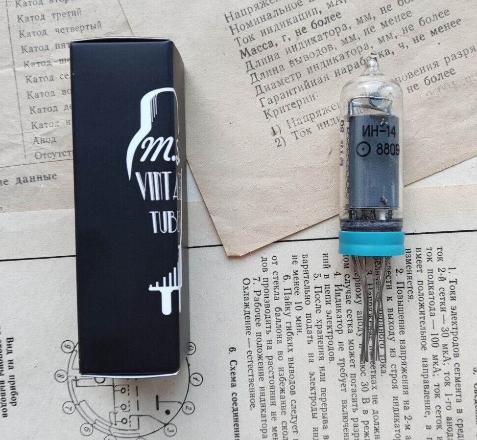 IN-14 x 1 IN14 Nixie Tube NEW NOS (USA Seller)