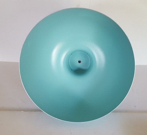 Large Industrial Lamp Shade Only Two Tone Turquoise Pendant Hanging Light Metal