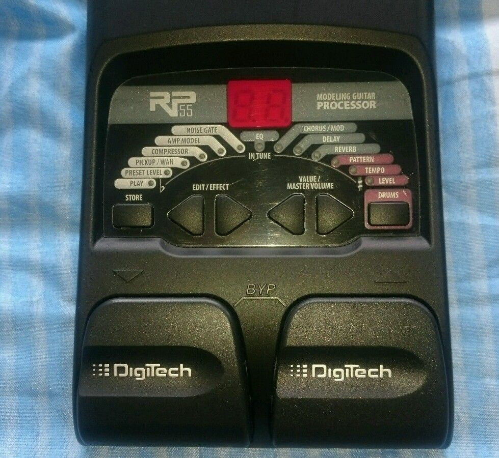 Digitech RP55 Guitar MultiEffects Pedal Processor with 80 Presets and