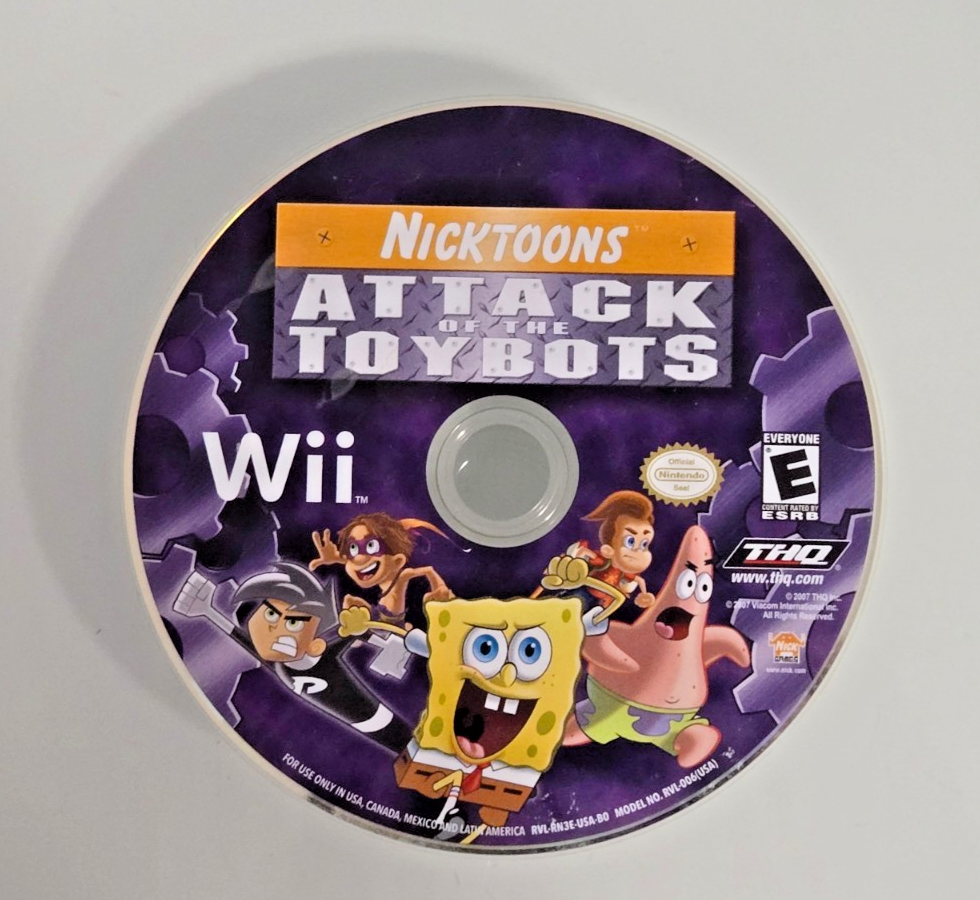 Nicktoons: Attack of the Toybots (Nintendo Wii, 2007) DISC ONLY