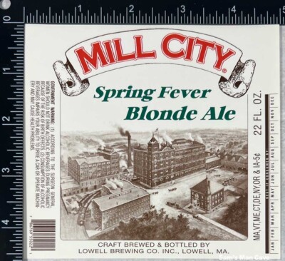 Mill City Spring Fever Blonde Ale Label - MASSACHUSETTS