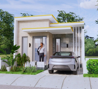 20x23 feet Small House 6x7 meter 2 Beds 1 Bath Terrace PDF & (A4 Hard Copy)