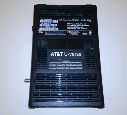 AT&T U-verse Pace 5268AC Gateway Internet Wireless Modem Router