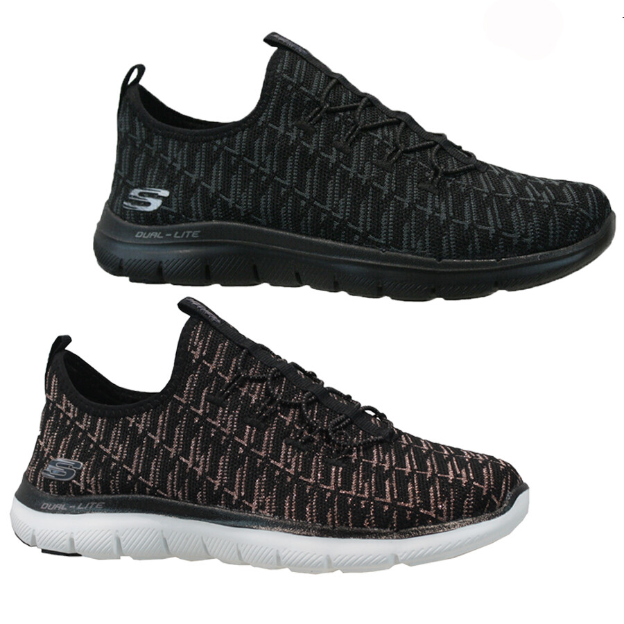 ladies skechers memory foam trainers